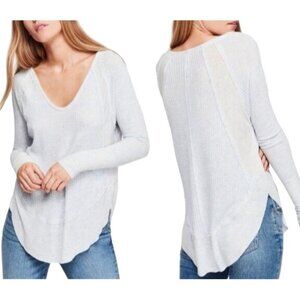 Free People Catalina Gray Thermal Tunic Top XS